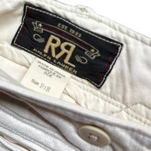Lade das Bild in den Galerie-Viewer, RRL ダブルアールエル LINEN HERRINGBONE TWILL TROUSER ミリタリーパンツ 31×30 ホワイト 15061
