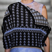 画像をギャラリービューアに読み込む, Mame Kurogouchi マメクロゴウチ 19SS Jacquard Knit Top アシンメトリージャガードニット MM19SS-KN066 14200
