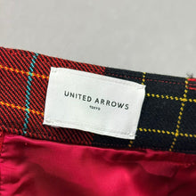 画像をギャラリービューアに読み込む, UNITED ARROWS ユナイテッドアローズ UWSC タータンチェックタイトウールスカート 38 レッド 15738
