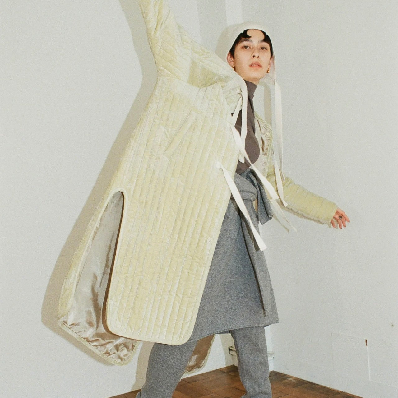 little suzie リトルスージー 22AW Velvet Quilt Gambeson Long