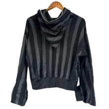 Lade das Bild in den Galerie-Viewer, Vivienne Westwood RED LABEL ヴィヴィアンウエストウッドレッドレーベル ストライププリントオーブ刺繍ジップアップパーカー 2 ブラック 15759
