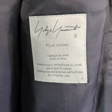 画像をギャラリービューアに読み込む, Yohji yamamoto POUR HOMME ヨウジヤマモトプールオム 24AW ARMY GABARDINE LEATHER SWITCHING JACKET ホースレザー切替ウールギャバジンロングコート HO-J39-101 14273
