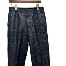 画像をギャラリービューアに読み込む, Hakuro ハクロ LINE リネンイージーストレートパンツ HK1015W S インディゴ 3520
