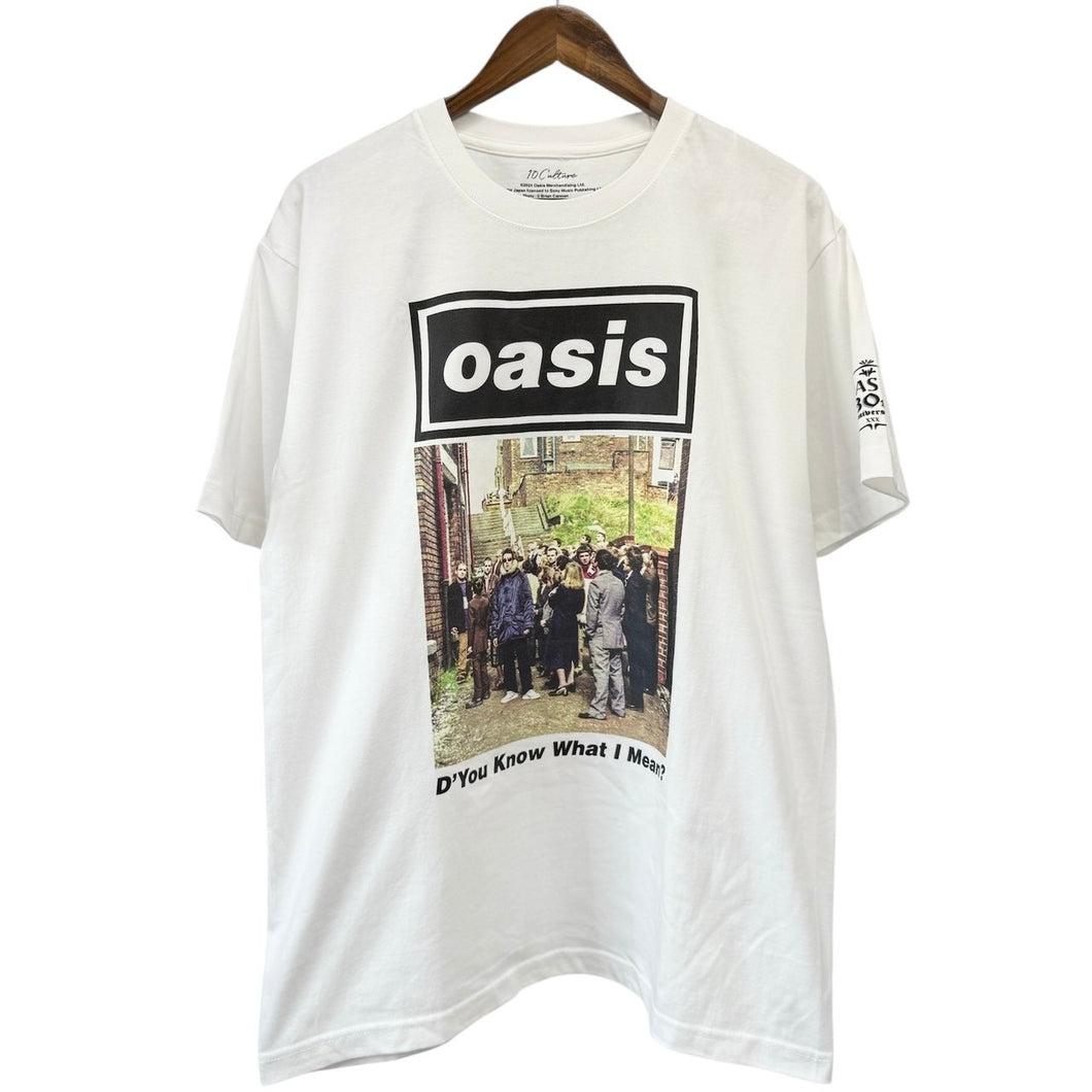oasis×10Culture×ADAM ET ROPE オアシス テンカルチャー アダムエロペ 30th Anniversary D’You Know What I Mean プリントTシャツ L ホワイト R14675