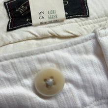 Lade das Bild in den Galerie-Viewer, RRL ダブルアールエル LINEN HERRINGBONE TWILL TROUSER ミリタリーパンツ 31×30 ホワイト 15061
