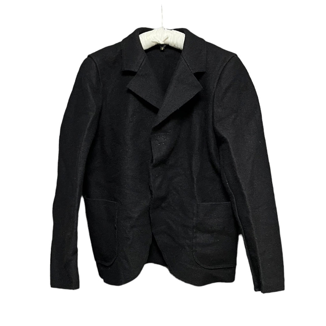COMME des GARCONS コムデギャルソン 17AW ウール圧縮フェルトスナップボタンテーラードジャケット GT-J019 S ブラック 3455