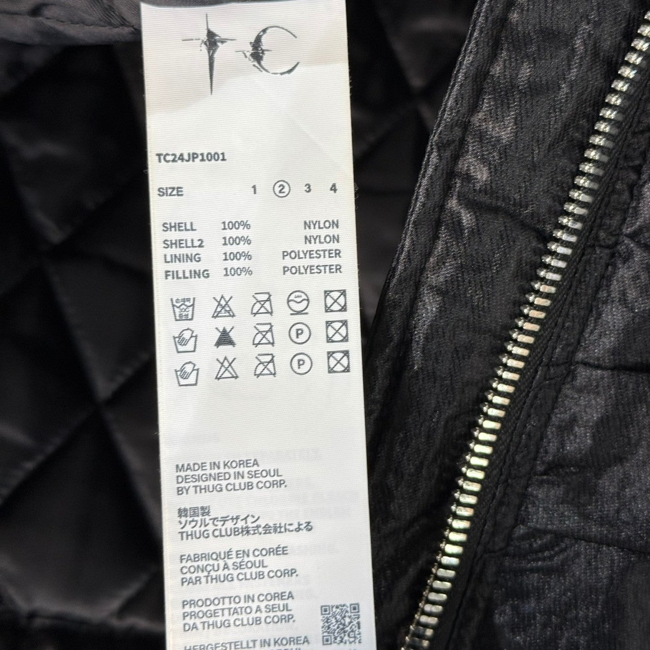 THUG CLUB サグクラブ 24AW NYLON JUMPER ダブルジップナイロン