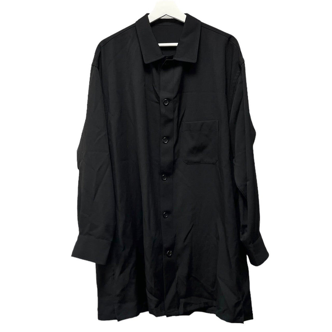 Yohji Yamamoto POUR HOMME ヨウジヤマモトプールオム 24SS WOOL GABARDINE FACE AND BACK POCKET BLOUSE ウールギャバジンシャツ HS-B61-100