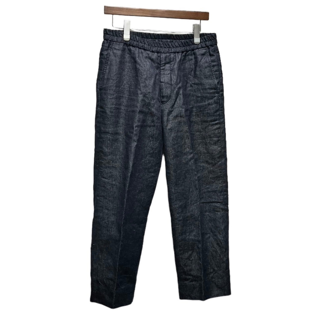 Hakuro ハクロ LINE リネンイージーストレートパンツ HK1015W S インディゴ 3520