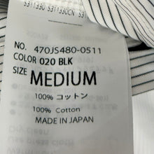画像をギャラリービューアに読み込む, nagonstans ナゴンスタンス 26SS shirt×cut long-sleeves t-shirt ドッキングストライプシャツ 470JS480-0511 M ホワイト 15535
