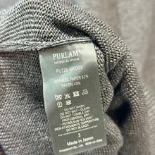 Lade das Bild in den Galerie-Viewer, PURLAM プラム 26SS WASHI Middle-gauge TENJIKU V-neck L/S Pullover Vネックニット PU126-MPO04 3 ブラック 15519
