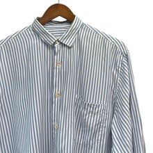 이미지를 갤러리 뷰어에 로드 , Errico Formicola エリコフォルミコラ テンセル地ストライプシャツ L ブルー 15084
