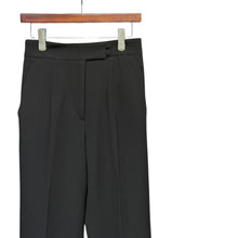 이미지를 갤러리 뷰어에 로드 , Mame Kurogouchi マメクロゴウチ 25SS Acetate Polyester High Waisted Center Creased Suit Trousers ハイウエストスラックスパンツ MM25SS-PT108 2 ブラック 14974
