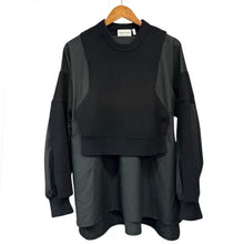 将图片加载到图库查看器，nagonstans ナゴンスタンス 25AW mix knit applique pullover ミックスニットアップリケプルオーバーカットソー 470IA870-2121 M ブラック 15259
