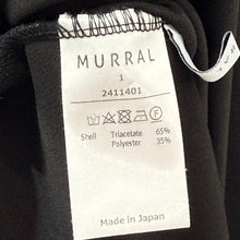 画像をギャラリービューアに読み込む, MURRAL ミューラル 24SS Leaf vein jersey dress 24SS リーフデザインジャージードレスワンピース 1 ブラック 15757
