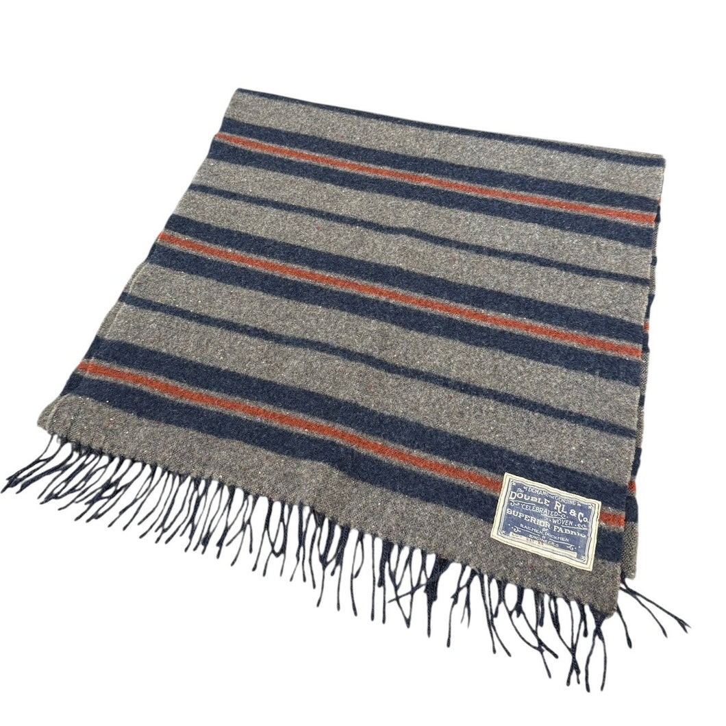 RRL ダブルアールエル ストライプブランケットマフラー グレー R14625