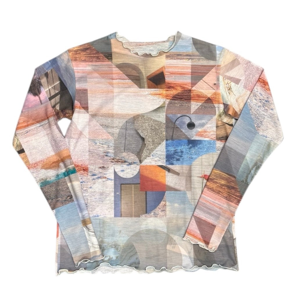 PHEENY フィーニー 21AW PRINT FRILL CREW NECK 総柄カットソー PA21-CS11 F ミックス 14973