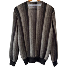 Load image into Gallery viewer, FANNI LEMMERMAYER for ANATOMICA ファニレママイヤー アナトミカ 2PLY STRIPE CARDIGAN アルパカグラデーションストライプカーディガン ブラック×グレー 15649
