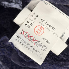 이미지를 갤러리 뷰어에 로드 , robe de chambre COMME des GARCONS ローブドシャンブルコムデギャルソン フロッキープリント加工シースルー半袖シャツ RB-040120 AD1999 13752
