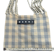 画像をギャラリービューアに読み込む, MARNI マルニ チェック柄ハンモックバッグ ブルー 15645
