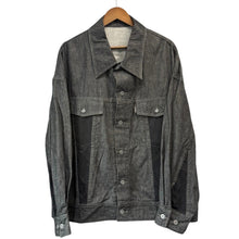画像をギャラリービューアに読み込む, S&#39;YTE by yohji yamamoto サイト ヨウジヤマモト 7oz TWO-TONE DENIM TRUCKER JACKET オーバーサイズデニムジャケット UT-Y14-002 3 ブラック 14816
