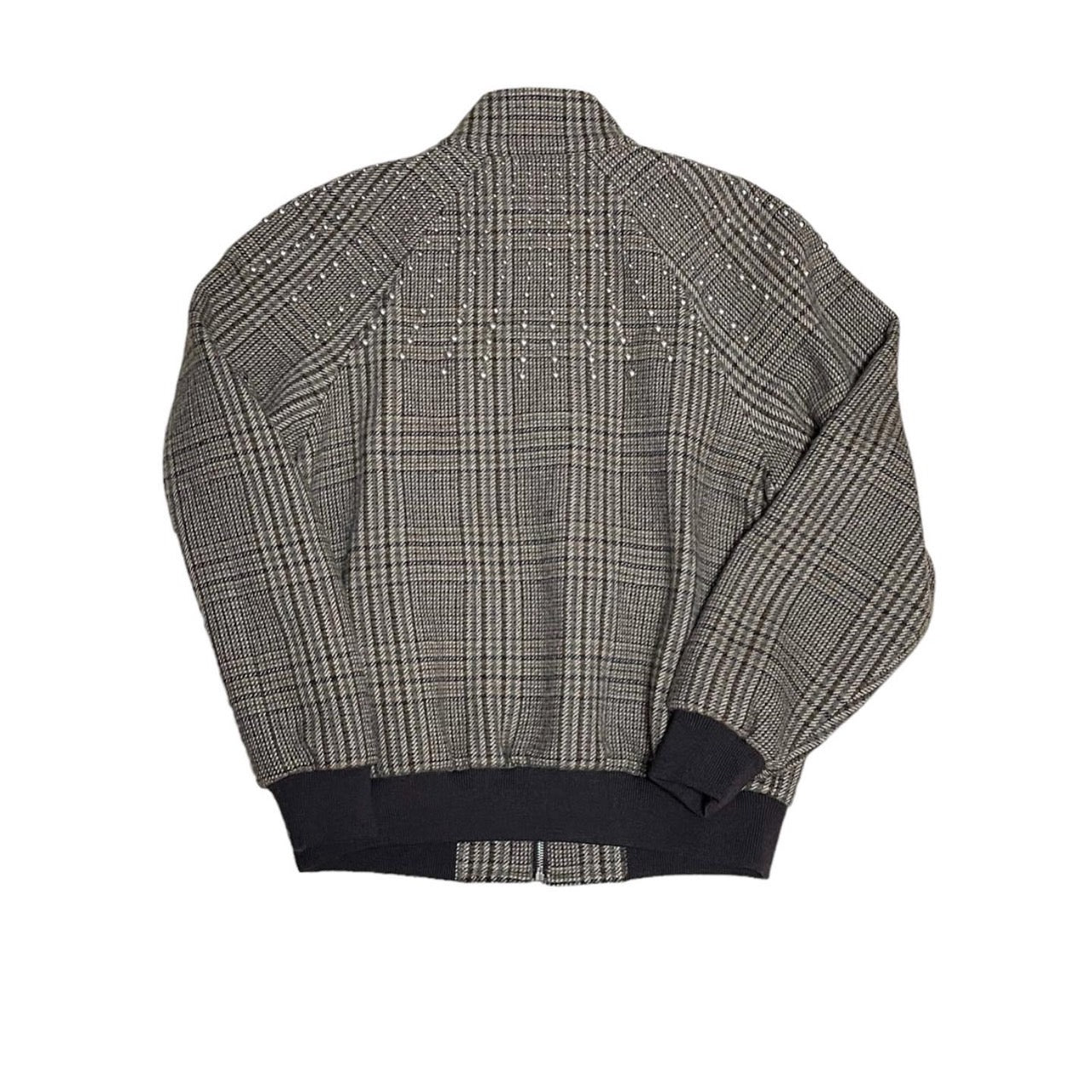 CELINE セリーヌ 22AW TEDDY JACKET WITH STAND UP COLLAR IN CHECKED WOOL  スタッズチェックブルゾン 2V20L826R