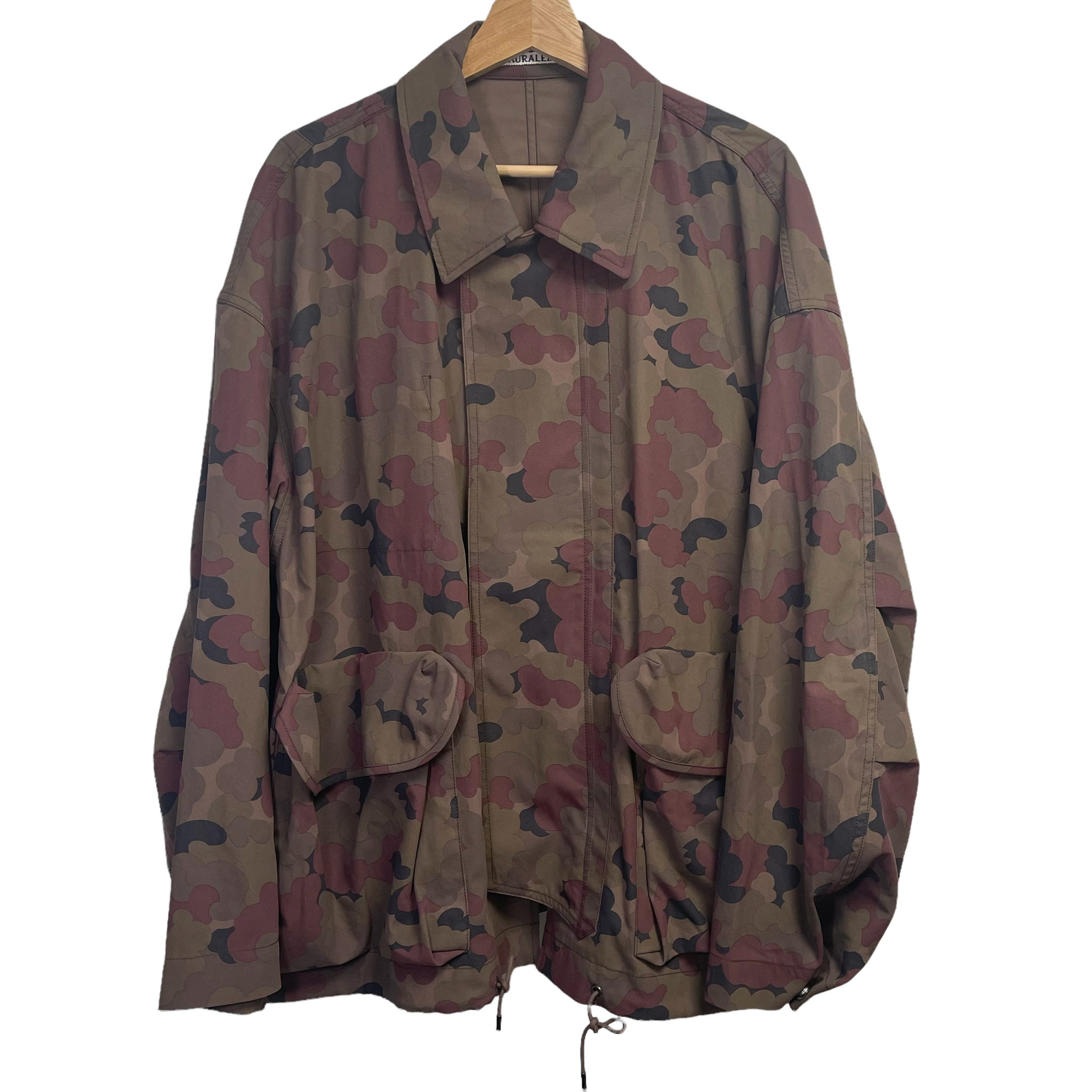 AURALEE 22SS WASHED FINX CAMOFLAGE TWILL GABARDINE BLOUSON 