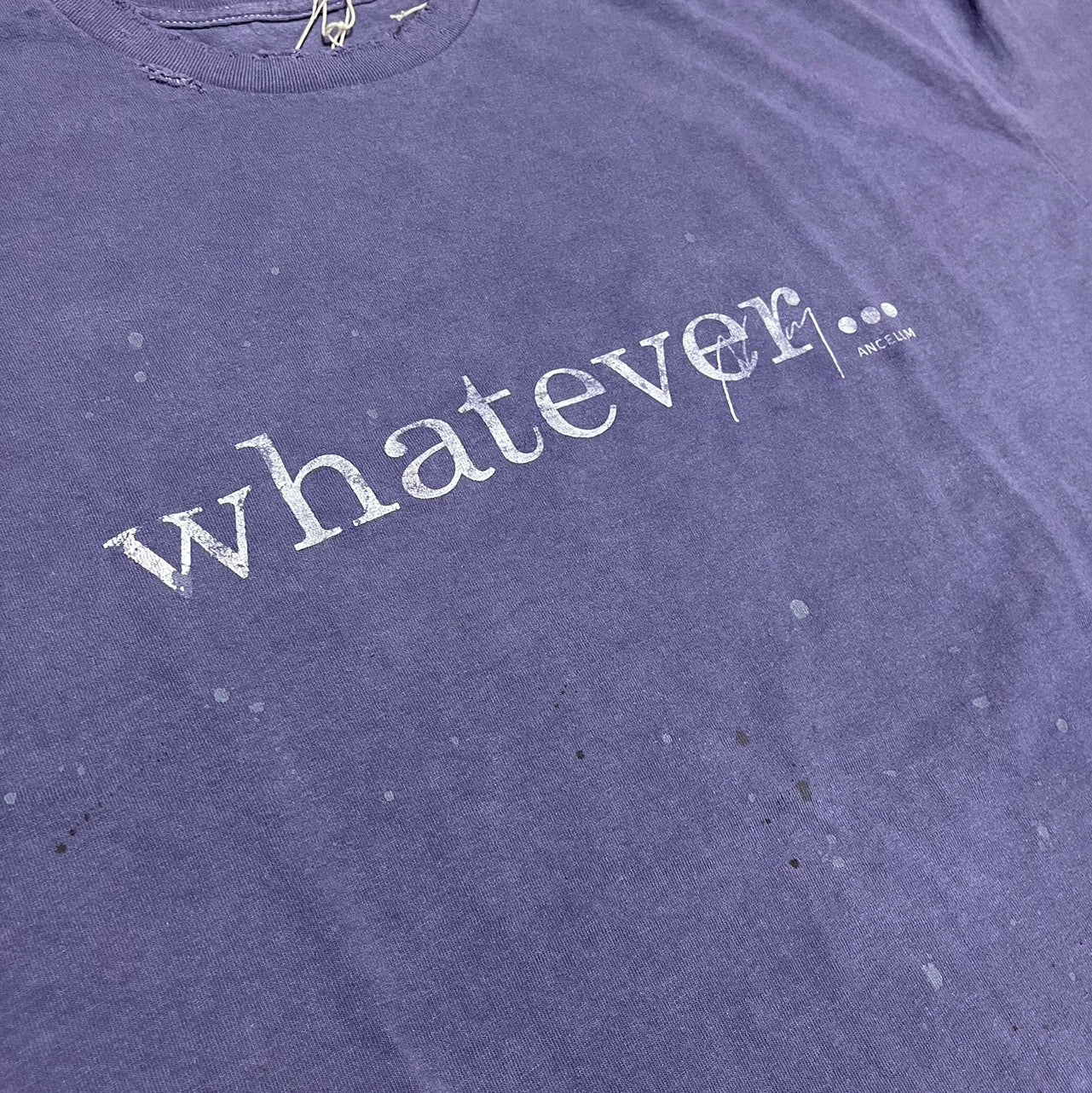 ANCELLM アンセルム 23SS attic別注 WHATEVER T-SHIRTS ダメージ