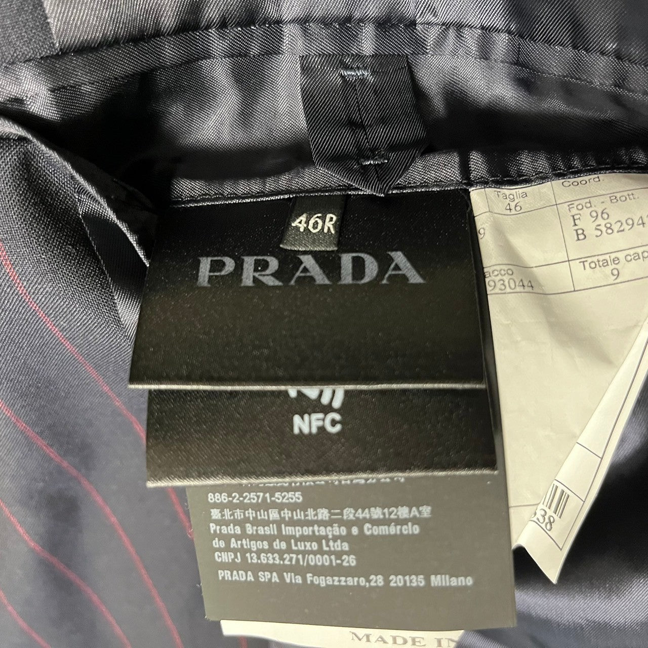 PRADA プラダ 22SS ストライプテーラードジャケット UGM169 S221