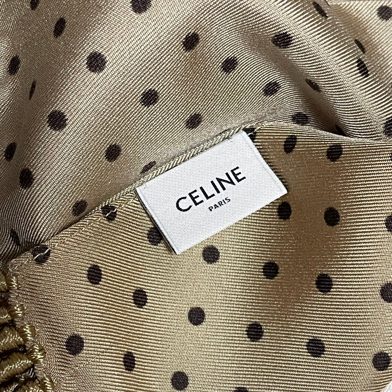 CELINE by Hedi Slimane セリーヌ ポルカドットシルクロング