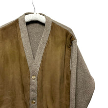 Lade das Bild in den Galerie-Viewer, A.PRESSE アプレッセ 23AW Cashmere Suede Combination Cardigan カシミヤスウェードコンビウールニットカーディガン 23AAP-03-11H
