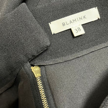 将图片加载到图库查看器，BLAMINK ブラミンク ウールギャバジンバックジップフレアスカート 7924-230-0114
