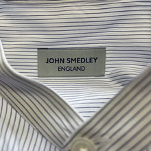 Lade das Bild in den Galerie-Viewer, JOHN SMEDLEY ジョンスメドレー 21SS ストライプバンドカラーシャツ A2716FB220
