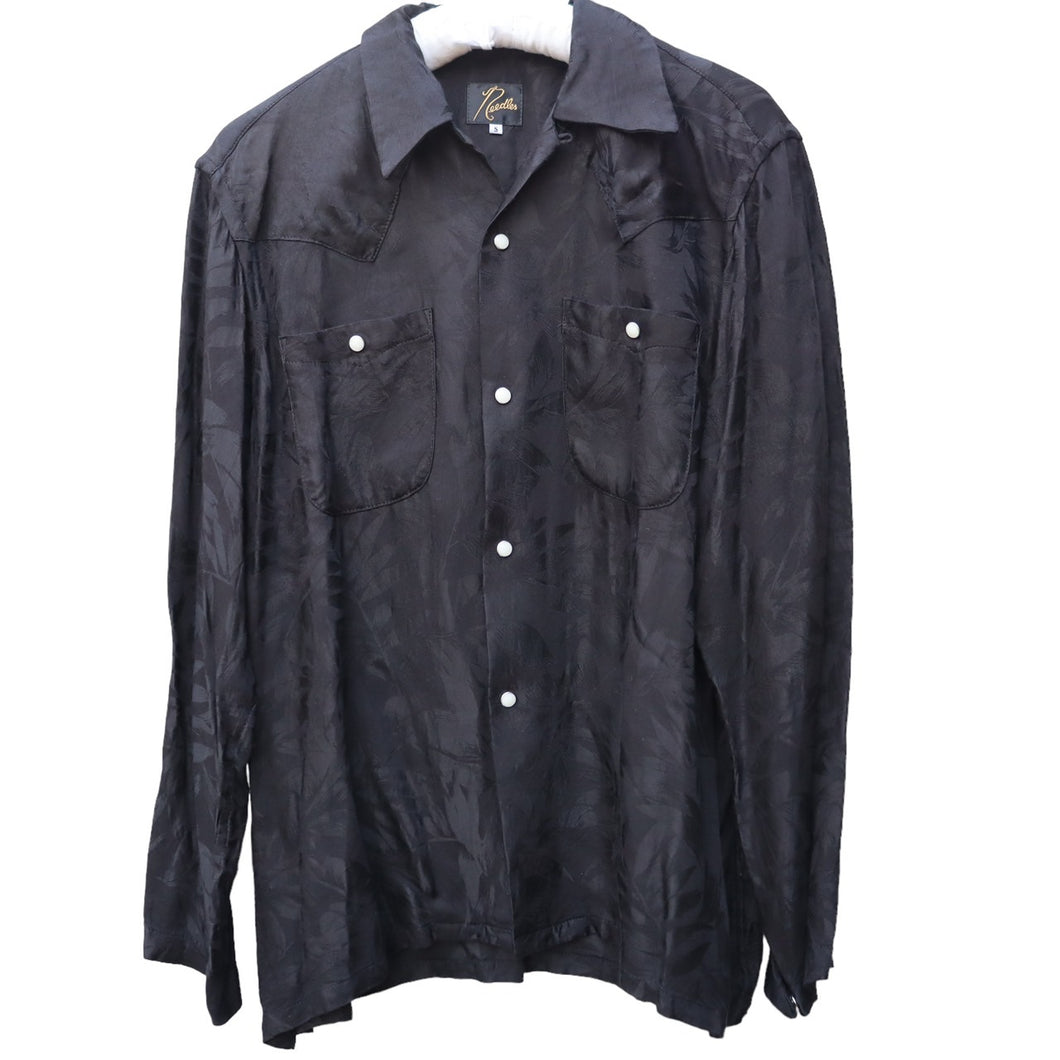 NEEDLES ニードルズ 19SS One-up Cowboy Shirt Rayon Jacquard Leaf ジャガードリーフウエスタンシャツ EJ177