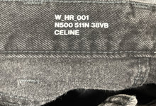 Load image into Gallery viewer, CELINE Margaret jeans in vintage black denim
