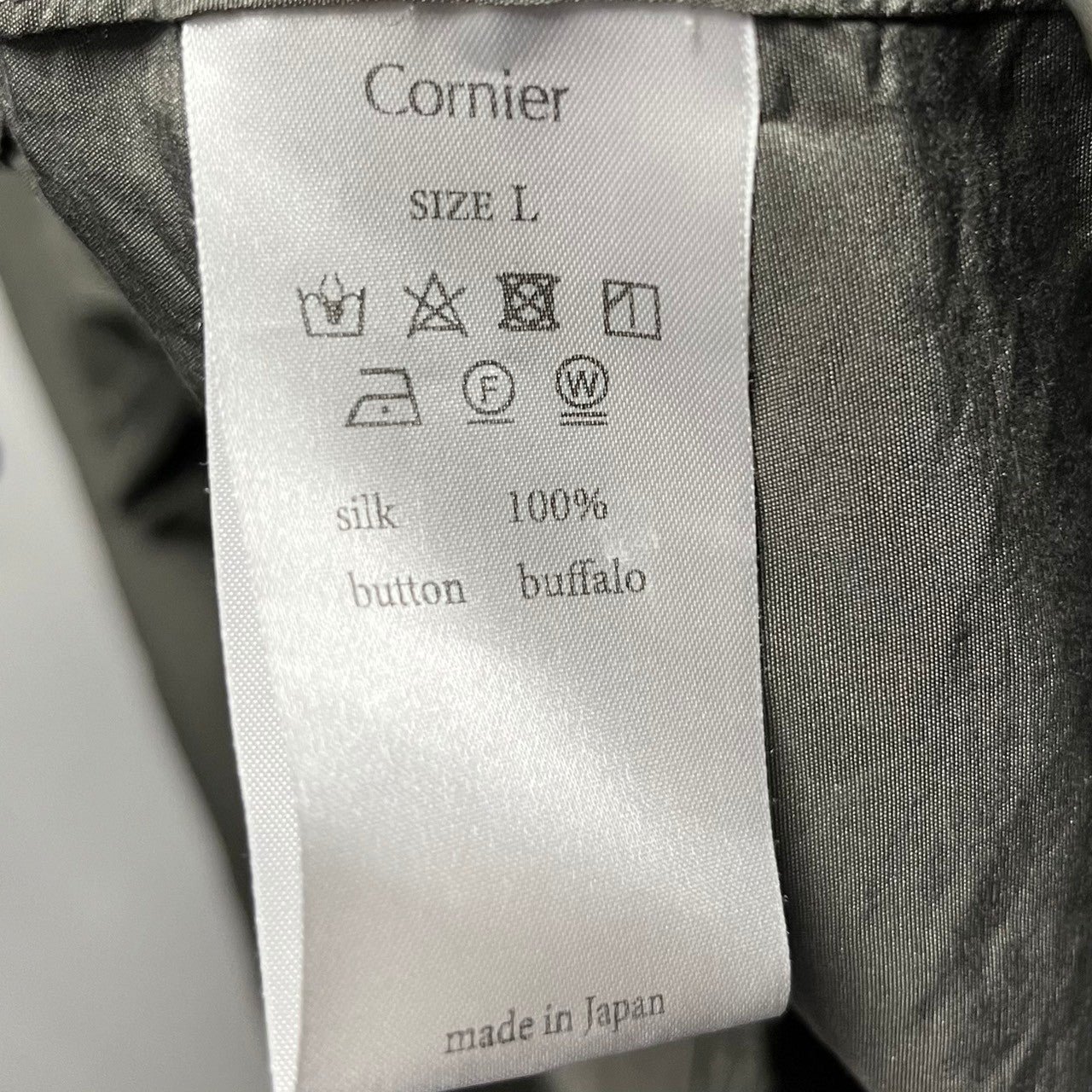 Cornier コルニエ BRAZIL SILK LONG SLEEVE SHIRTS シルクシャツ