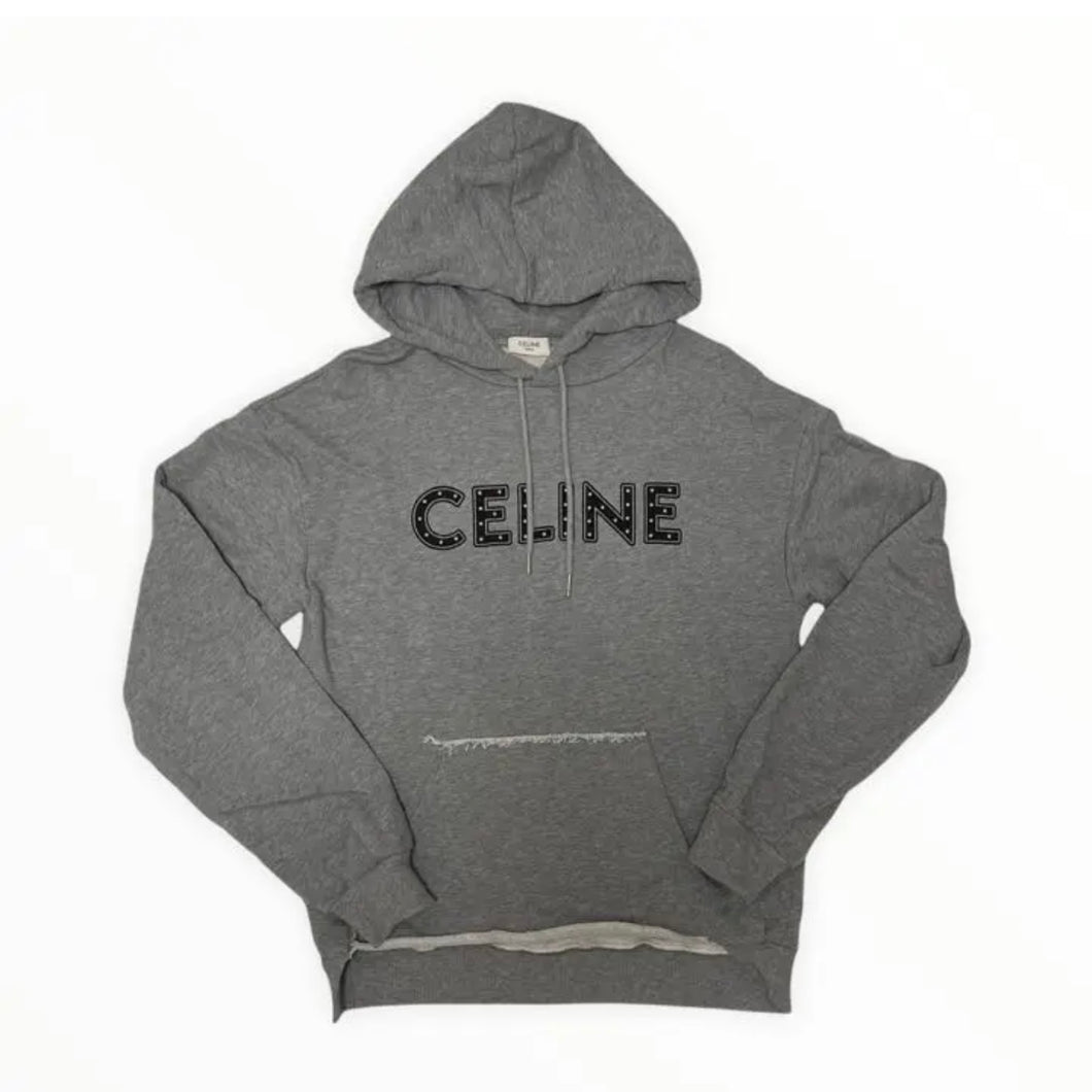 CELINE by Hedi Slimaneロゴスタッズスウェットパーカー(L)黒 メイル ...