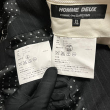 将图片加载到图库查看器，COMME des GARCONS HOMME DEUX コムデギャルソンオムドゥ 13AW 裏地ドット柄ストライプウールセットアップスーツ ジャケット パンツ AD2013
