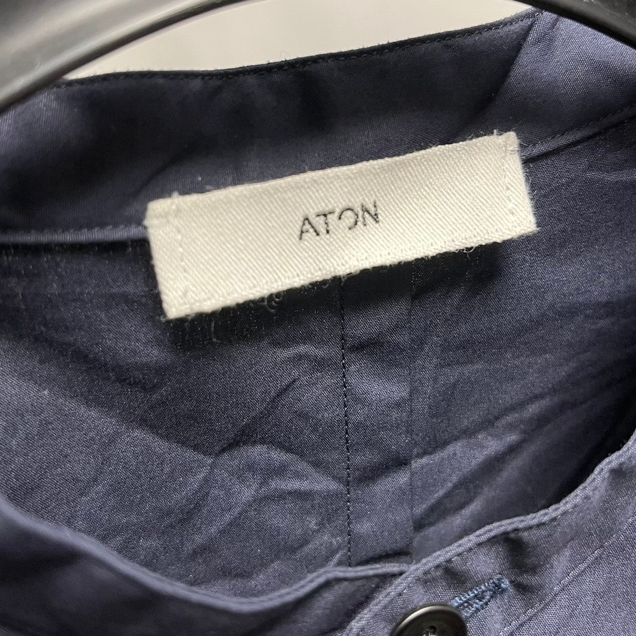 画像をギャラリービューアに読み込む, ATON エイトン Suvin Broad Band Collar Shirt スビンブロードバンドカラーシャツ BLAGNW0002