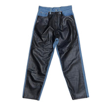 Load image into Gallery viewer, stein シュタイン 23SS LEATHER COMBINATION VINTAGE DENIM JEANS レザー切替デニムパンツ ST516
