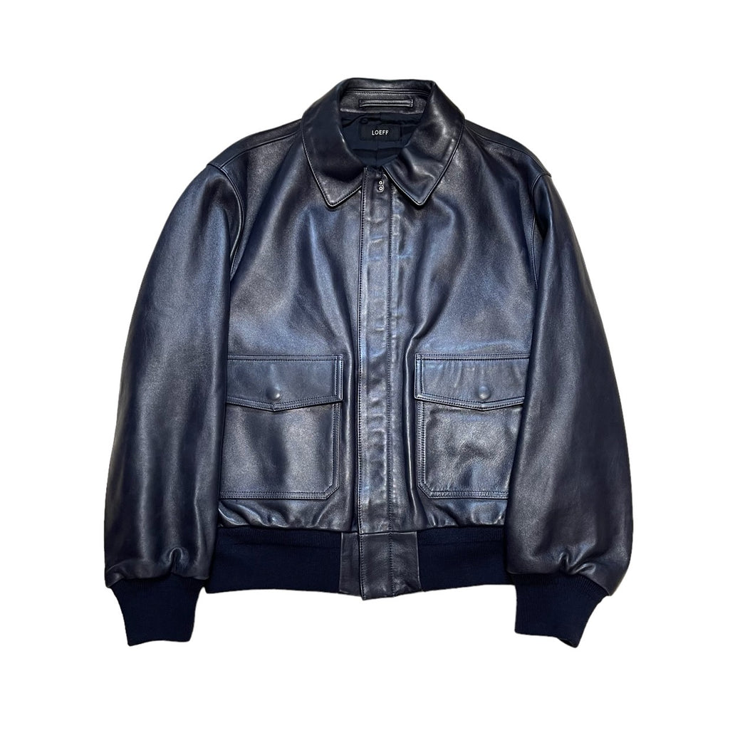 LOEFF for L'ECHOPPE 로에프 포레숍 22AW LAMB LEATHER FLIGHT JACKET 가죽 재킷 