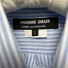 이미지를 갤러리 뷰어에 로드 , COMME des GARCONS HOMME DEUX 콤데 갤슨 옴두 12SS 호리존탈 컬러 스트라이프 셔츠 DI-B002 AD2011 
