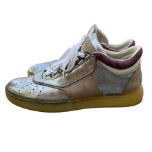 将图片加载到图库查看器，PUMA×Alexander McQUEEN プーマ アレキサンダーマックイーン 13AW Joust Lo III シルバーメタリックレザースニーカー 12350
