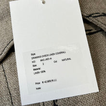 Load image into Gallery viewer, ANCELLM アンセルム 22SS DRAWING CHECK LINEN COVERALL チェックリネンカバーオールジャケット ANC-JK01-A
