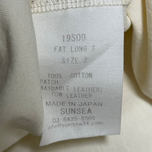 将图片加载到图库查看器，SUNSEA サンシー 19SS FAT LONG T 19S09 レザーパッチロングスリーブTシャツ
