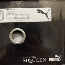 将图片加载到图库查看器，PUMA×Alexander McQUEEN プーマ アレキサンダーマックイーン 13AW Joust Lo III シルバーメタリックレザースニーカー 12350
