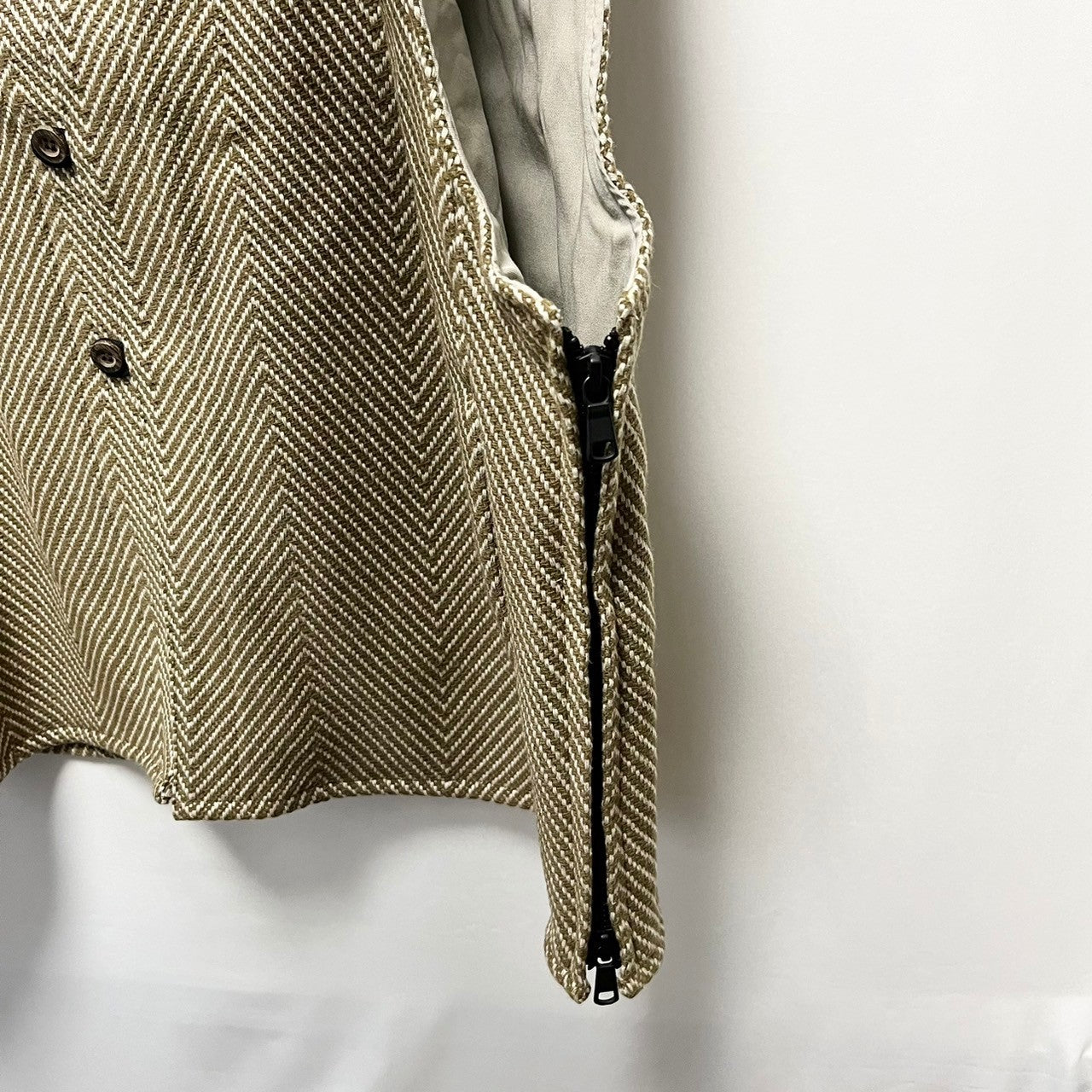 画像をギャラリービューアに読み込む, ANCELLM アンセルム 22AW HERRINGBONE OVER VEST ヘリンボーンオーバーベスト ANC-JK13-B