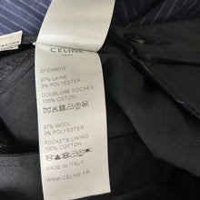 将图片加载到图库查看器，CELINE セリーヌ 19AW ウールフランネルストライプスラックスパンツ 2P206901E
