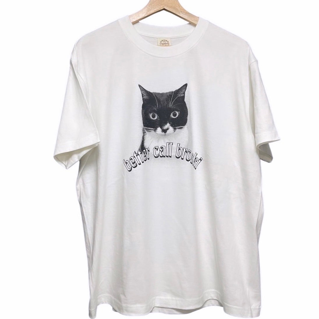 BETTER CALL BROSKI animal charity T-shirts WHITE