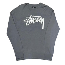 Lade das Bild in den Galerie-Viewer, STUSSY ステューシー ロゴデザインクルーネックニットセーター
